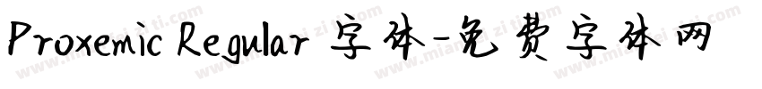 Proxemic Regular 字体字体转换